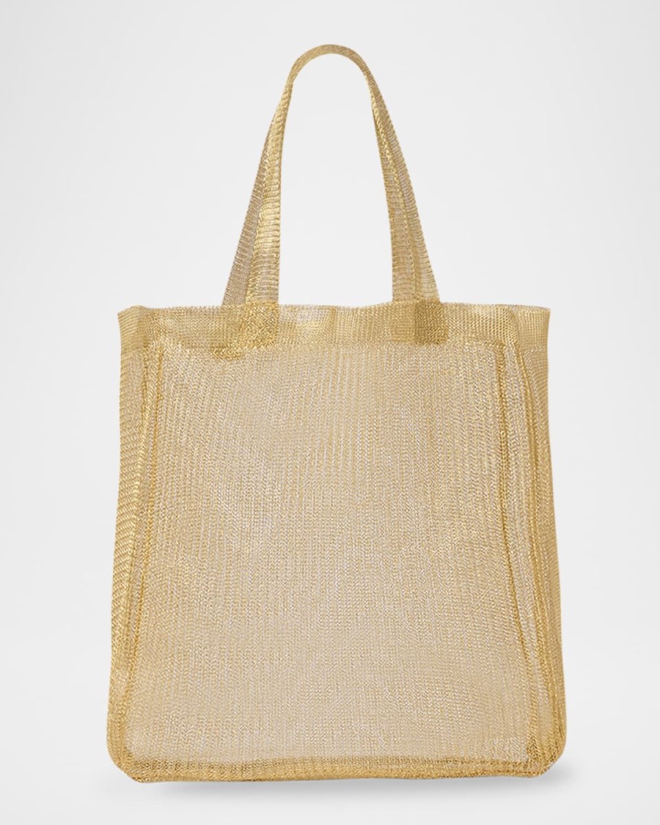 Imogen Mini Tote Bag in Brass Mesh